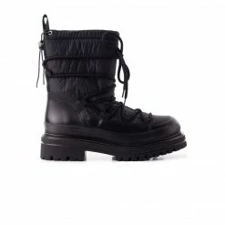 L'INTERVALLE Luisville Black Leather/ Nylon WOMEN