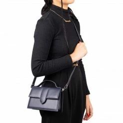 L'INTERVALLE Mini Diya Navy Leather