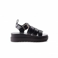 L'INTERVALLE WOMEN Ponza Black Leather