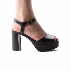 L'INTERVALLE Minorca Black Leather WOMEN