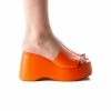 L'INTERVALLE Mariel Orange Leather SANDALS