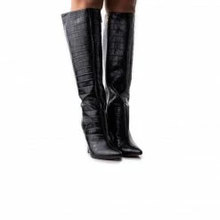 L'INTERVALLE Bellagio Black Croco WOMEN