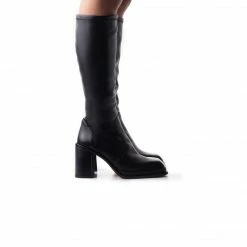 L'INTERVALLE Mackle Black Leather Stretch