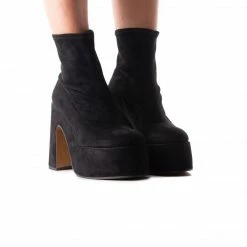 L'INTERVALLE Flash Black Suede Stretch WOMEN
