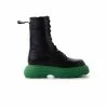 L'INTERVALLE WOMEN Armstrong Black Leather/Green Sole