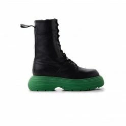 L'INTERVALLE WOMEN Armstrong Black Leather/Green Sole