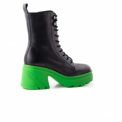 L'INTERVALLE WOMEN Romeo Black/Green Leather