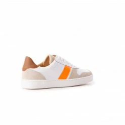 L'INTERVALLE WOMEN Karma White Orange Leather