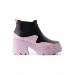 L'INTERVALLE Sylvia Black/Lilac Leather WOMEN