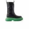 L'INTERVALLE Tineo Black Leather/Green Sole