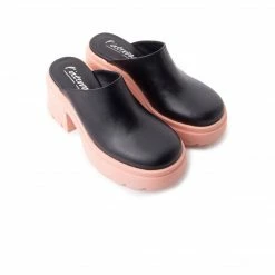 L'INTERVALLE WOMEN Silla Black/Pink Leather