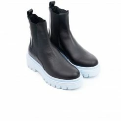 L'INTERVALLE Lucena Black Leather/Blue Sole WOMEN