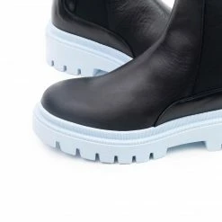 L'INTERVALLE Lucena Black Leather/Blue Sole WOMEN