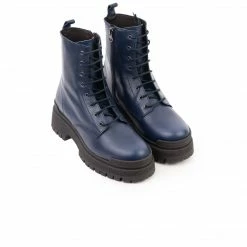 L'INTERVALLE Langport Navy Leather/Brown Sole