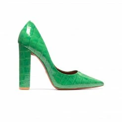 L'INTERVALLE WOMEN Antonella Green Patent Croco