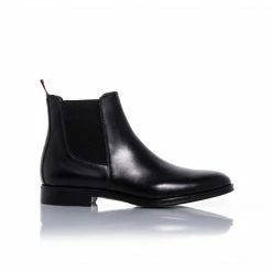 L'intervalle Alfonso Black Leather Boots MEN