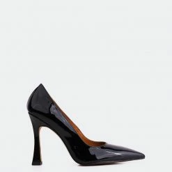 L'INTERVALLE Bellisima Black Patent PUMPS