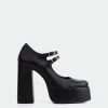 L'INTERVALLE PUMPS Bird Black Leather