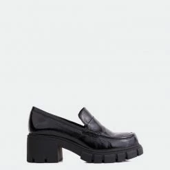 L'INTERVALLE SHOES Bourges Black Naplack