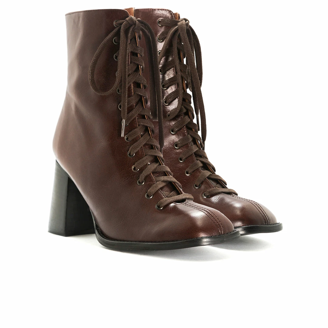 L'intervalle Clayton Brown Leather Ankle Boots WOMEN 2 L'intervalle Clayton Brown Leather Ankle Boots WOMEN