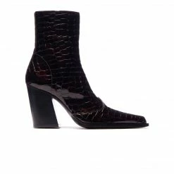 L'INTERVALLE WOMEN Beak Bordeaux Shiny Croco