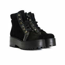 L'INTERVALLE WOMEN Flip Black Suede Boots