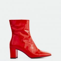 L'INTERVALLE Jepson Red Patent BOOTS
