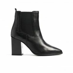 L'intervalle Laredo Black Croco Boots WOMEN