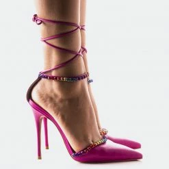 L'INTERVALLE Matina Fuchsia Leather