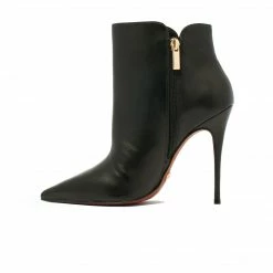 L'intervalle WOMEN Mia Black Leather Ankle Boots