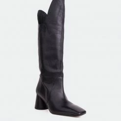 L'INTERVALLE Mitski Black Leather BOOTS