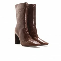 L'intervalle WOMEN Stavi Brown Leather Ankle Boots
